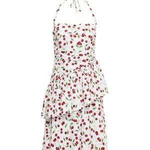 【MICHAEL KORS】rose print ruffle dress Michael Kors | Dresses | Nwt 0 Cotton Ruffled Cherry Print